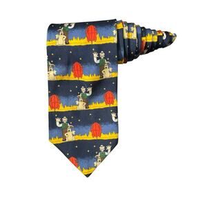 St Michael By Marks And Spencer Wallace Gromit Spaceship Cartoon Necktie